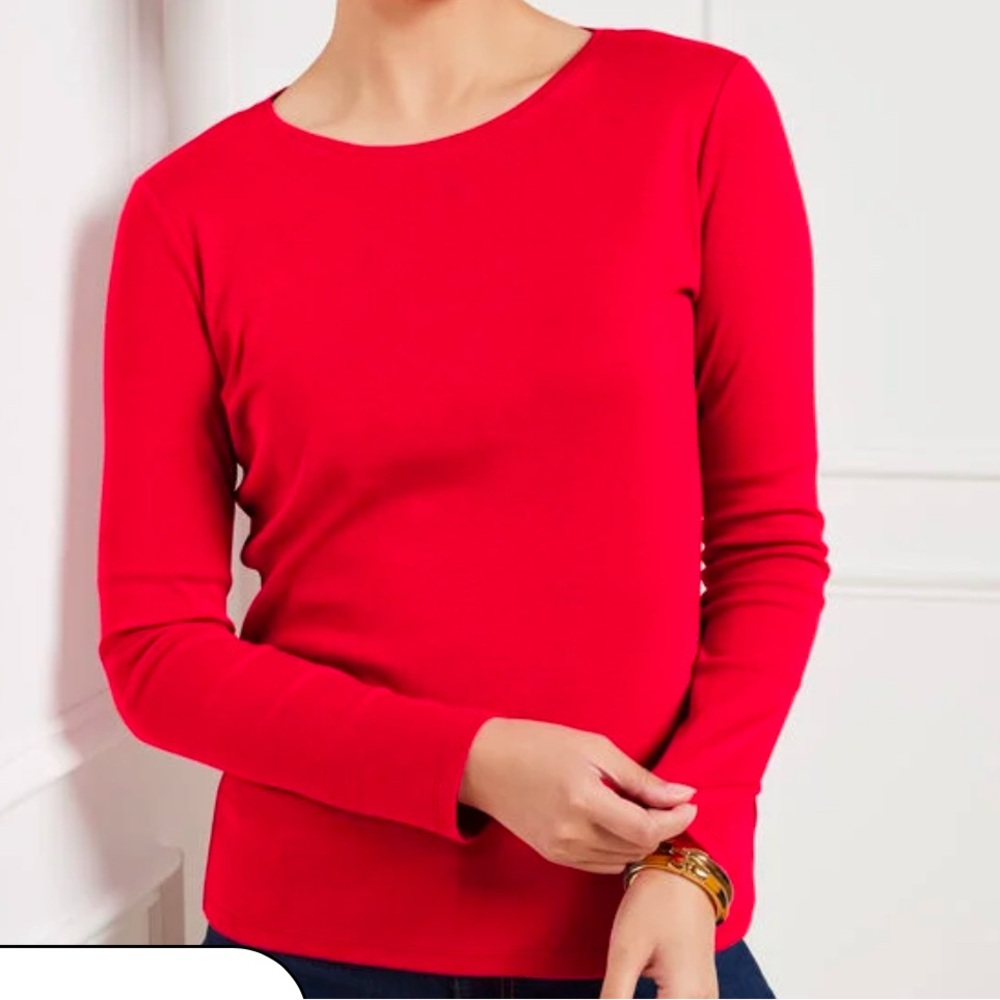 Talbots Women’s Pima Crewneck Tee- size S